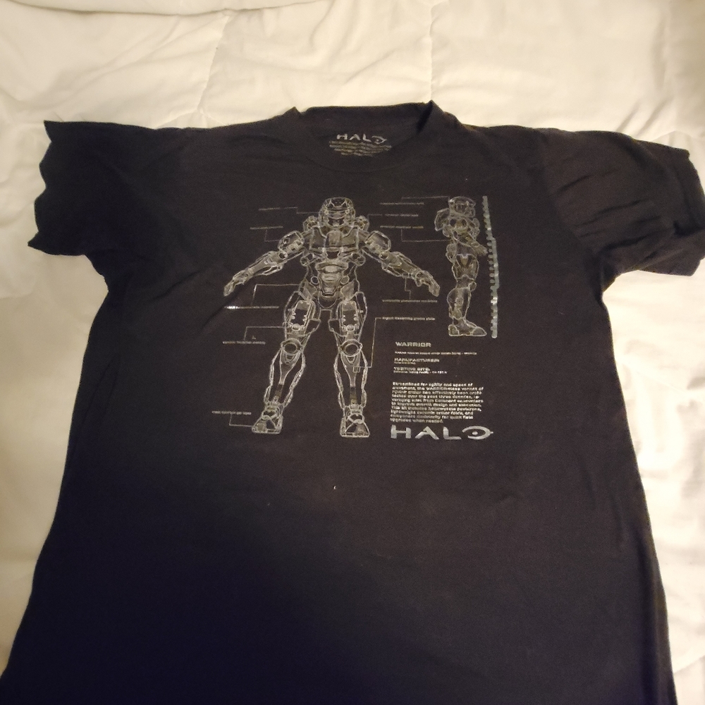 Halo spartan diagram shirt mens L